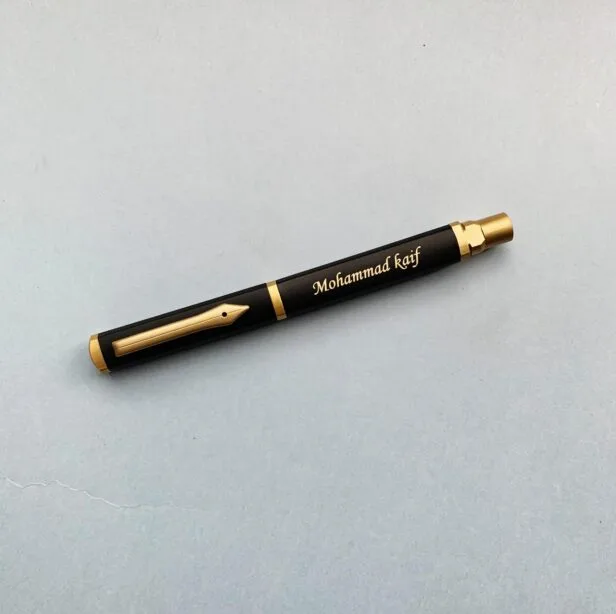 Personalized Black Triangle Matt Finish Pen - Image 2