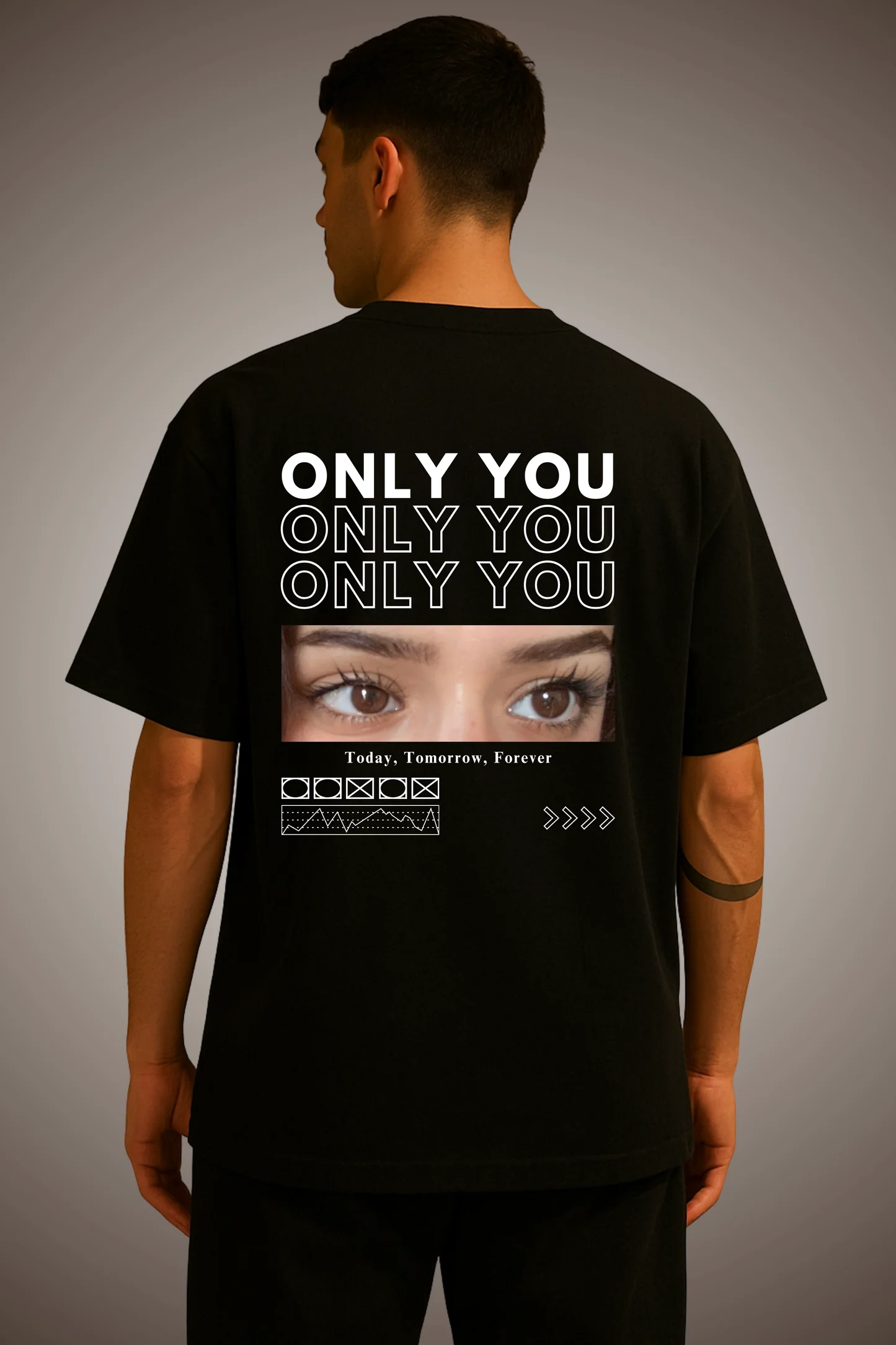 Personalized “ONLY YOU!” Couples T-Shirt - Image 1